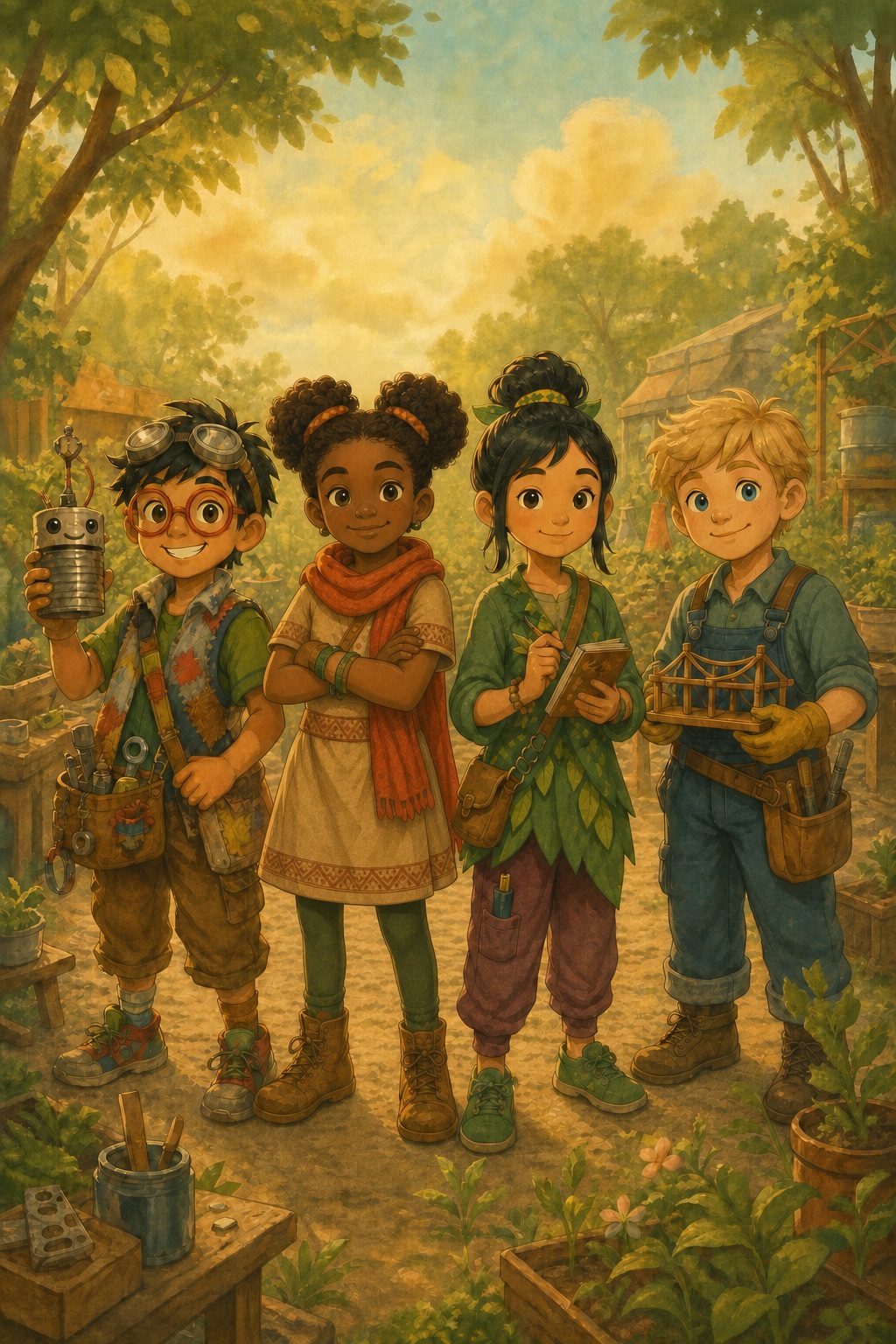 Concept illustration of emerging allies Relo, Tao, Ami and Arko